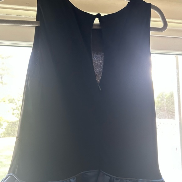 Aidan Mattox Black and Blue Floral Gown - Picture 11 of 13